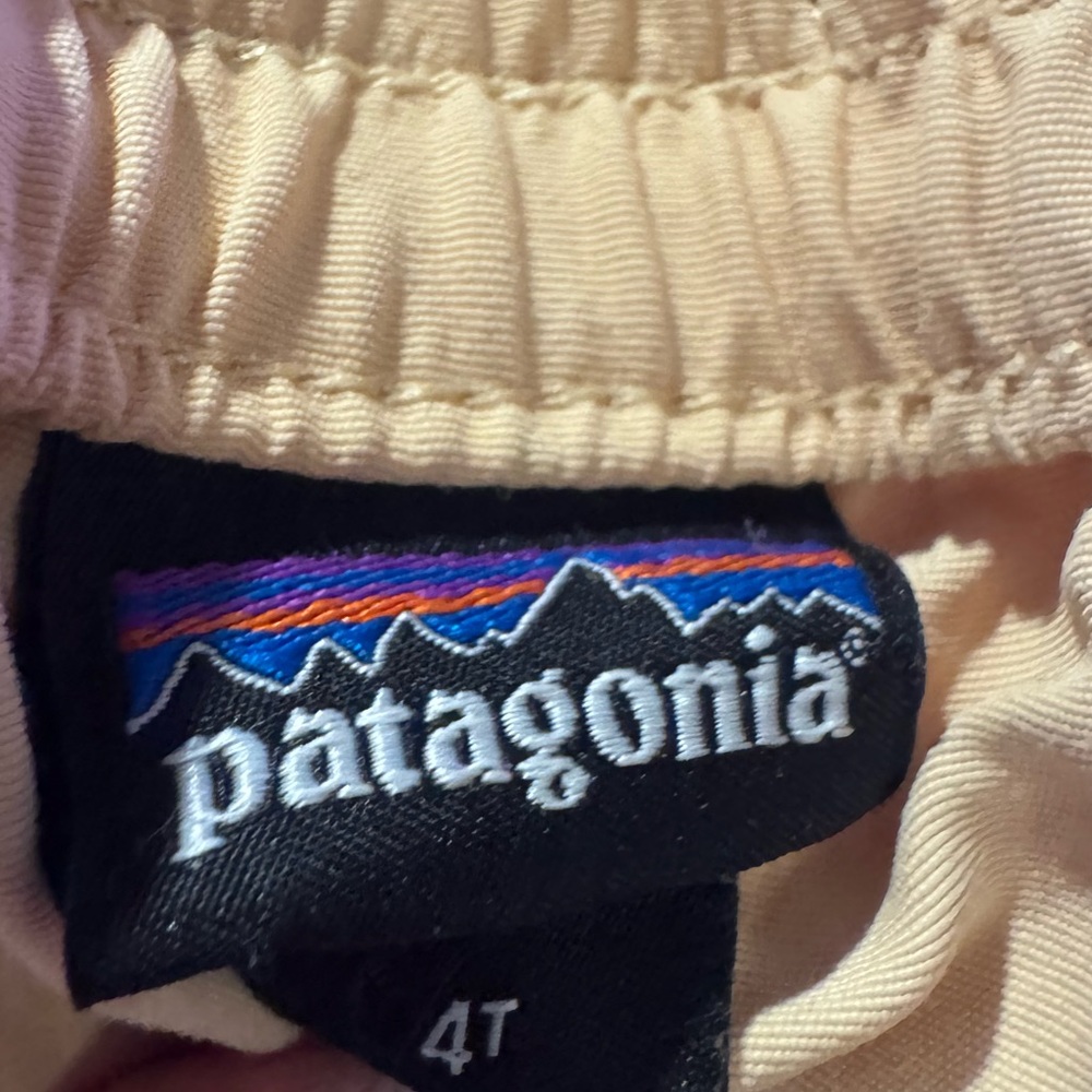 Patagonia Kids Swim Trunks in Yellow, Teal, Pink - Picture 3 of 3
